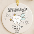 Lost First Tooth Ornament for Kids – Personalized Tooth Fairy Milestone Gift personalized Christmas ornament