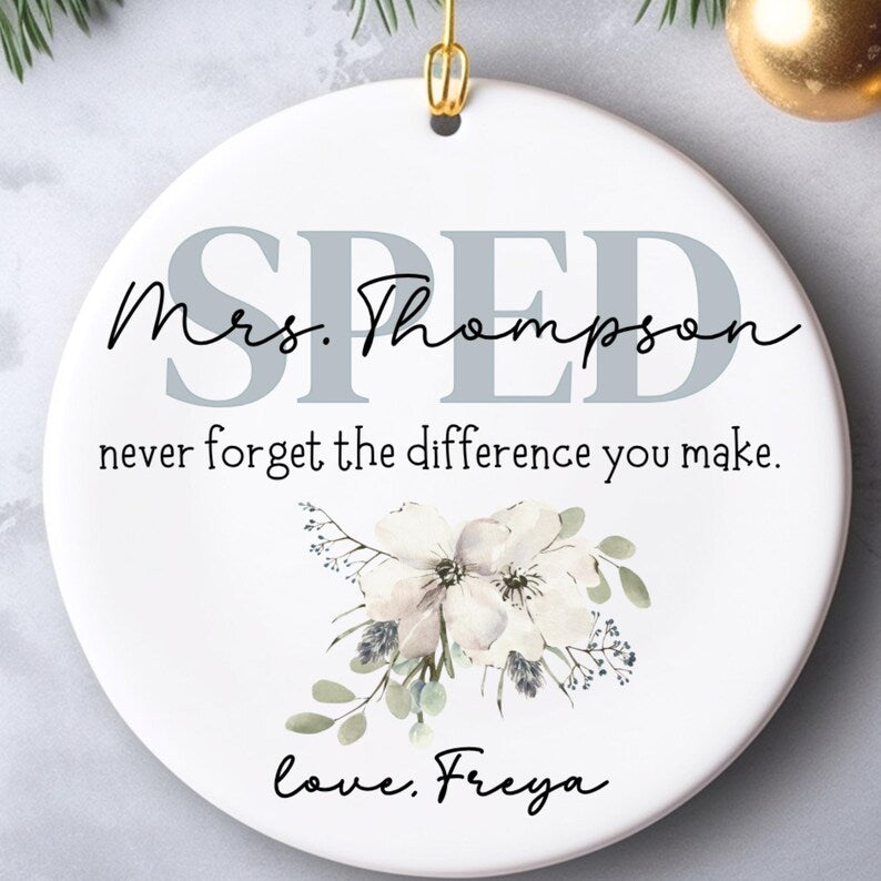 Personalized SPED Teacher Ornament – Special Education Gift from Student product image 5