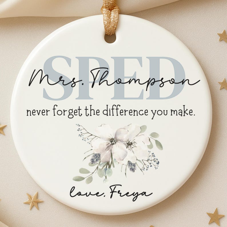Personalized SPED Teacher Ornament – Special Education Gift from Student product image 7