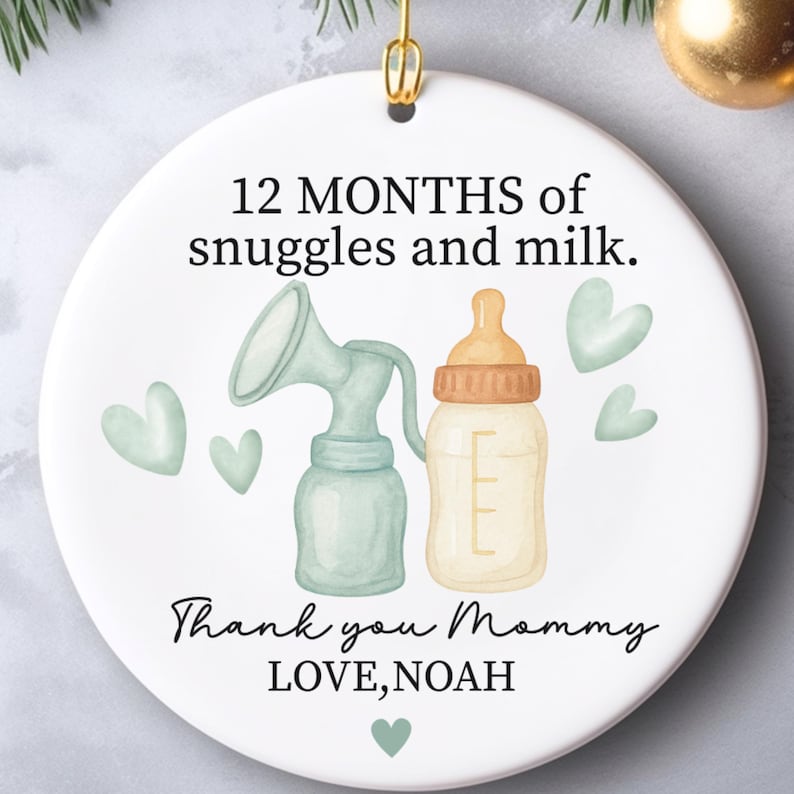 Cute Breastfeeding Ornament – Personalized Baby to Mom Gift product image 2