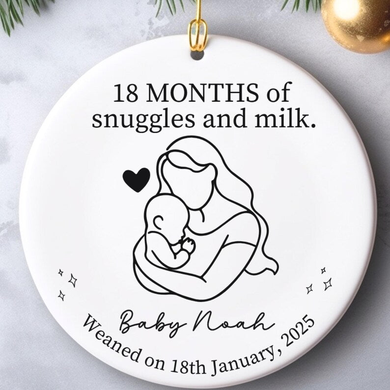Breastfeeding Milestone Ornament – Personalized Baby to Mom Gift product image 2