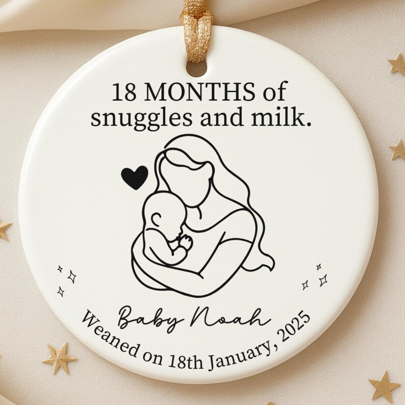 Breastfeeding Milestone Ornament – Personalized Baby to Mom Gift product image 3