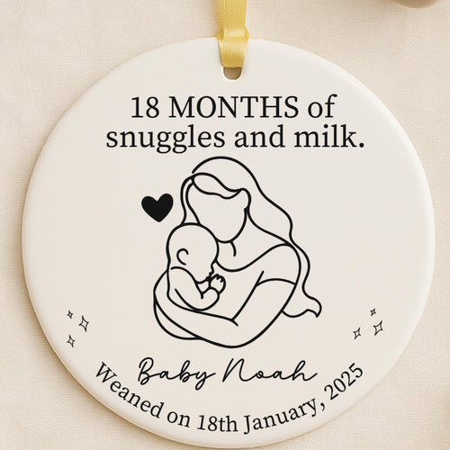 Breastfeeding Milestone Ornament – Personalized Baby to Mom Gift personalized Christmas ornament