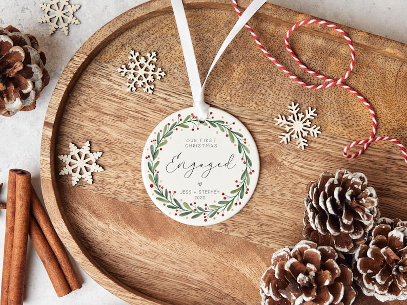 Personalized Engagement Ornament – Custom Couple Keepsake product image 6