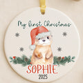 Personalized Baby’s First Christmas Ornament – Otter Holiday Keepsake for Custom Newborn Gift personalized Christmas ornament