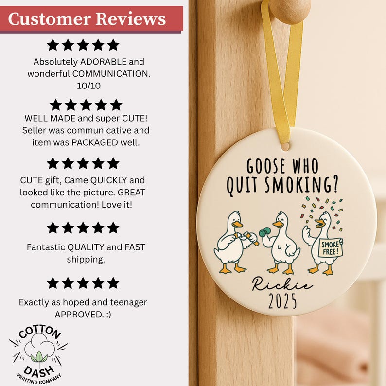 Funny Quit Smoking Ornament – Smoke Free Gift product image 6