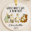New Hip Ornament – Personalized Hip Surgery Recovery Gift personalized Christmas ornament
