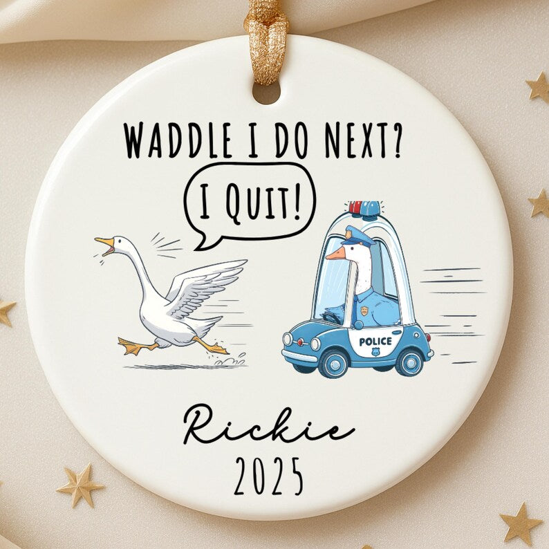 Funny I Quit Ornament – Resignation Gift for Coworker product image 3