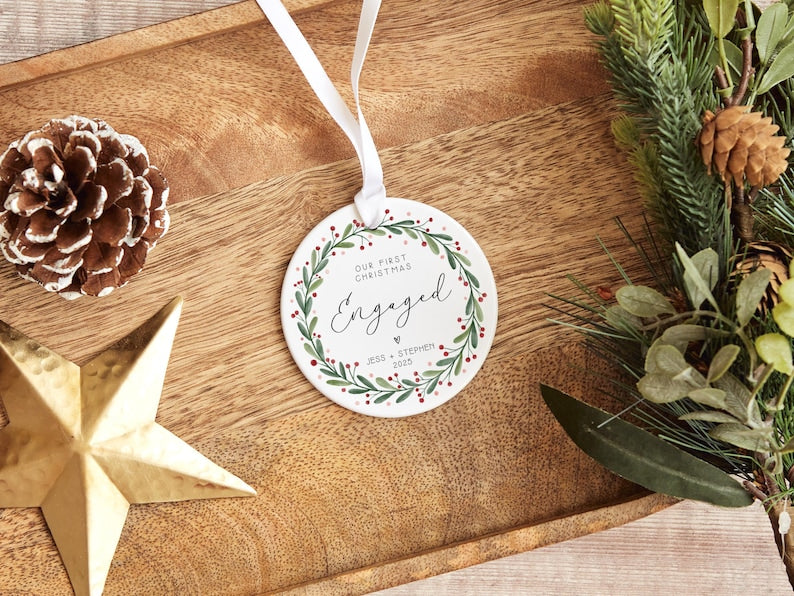 Personalized Engagement Ornament – Custom Couple Keepsake product image 3