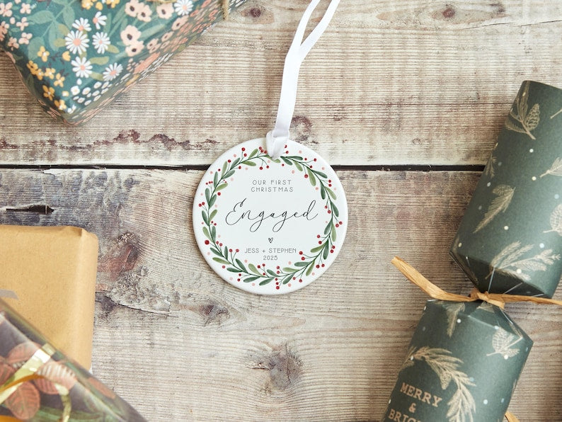 Personalized Engagement Ornament – Custom Couple Keepsake product image 4
