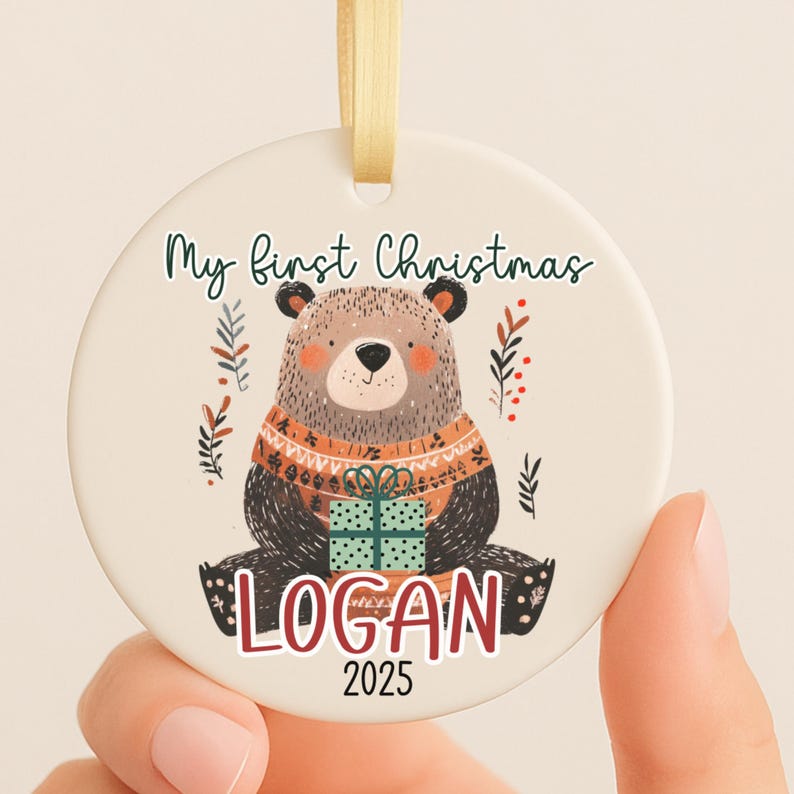 Personalized Baby’s First Christmas Ornament – Cute Holiday Keepsake for Custom Newborn Gift product image 5