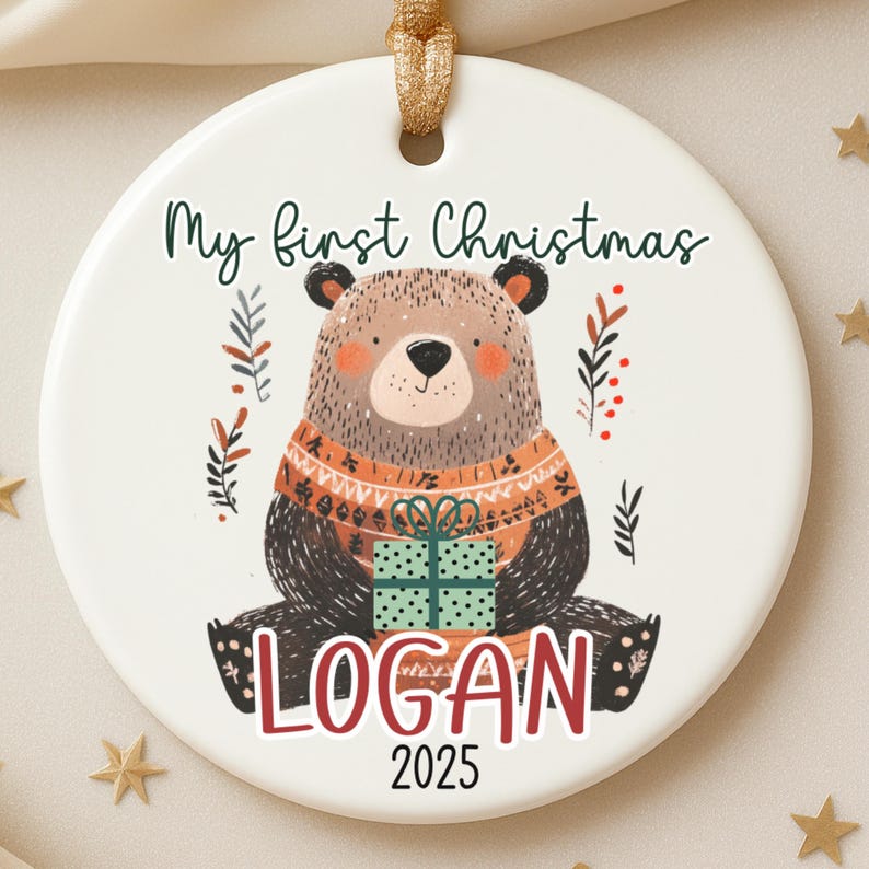 Personalized Baby’s First Christmas Ornament – Cute Holiday Keepsake for Custom Newborn Gift product image 8