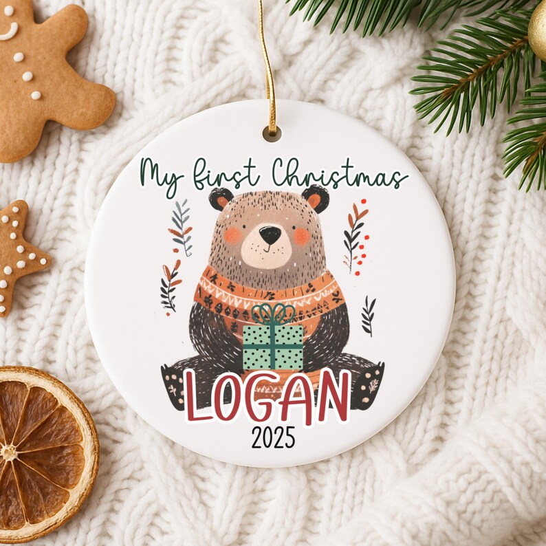 Personalized Baby’s First Christmas Ornament – Cute Holiday Keepsake for Custom Newborn Gift product image 3