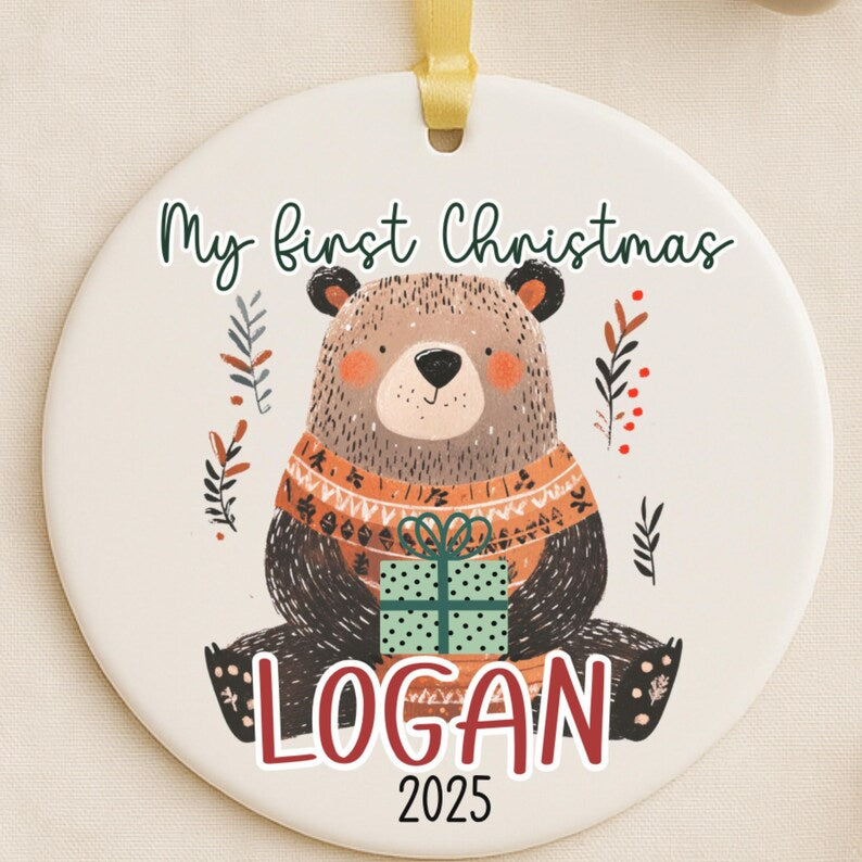 Personalized Baby’s First Christmas Ornament – Cute Holiday Keepsake for Custom Newborn Gift personalized Christmas ornament