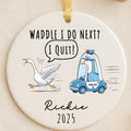 Funny I Quit Ornament – Resignation Gift for Coworker personalized Christmas ornament