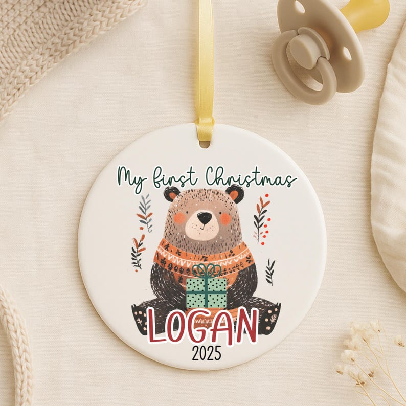 Personalized Baby’s First Christmas Ornament – Cute Holiday Keepsake for Custom Newborn Gift product image 6