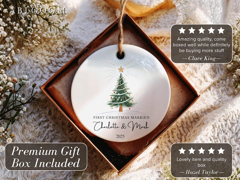 First Christmas Married Ornament – Mr and Mrs Ornament product image 5