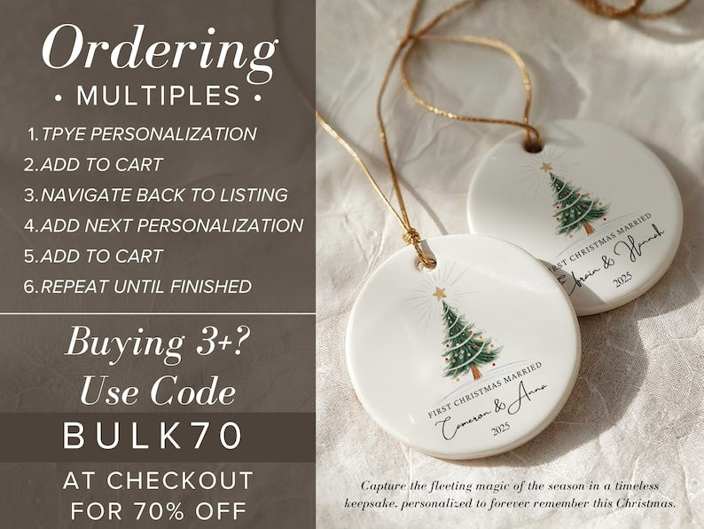 First Christmas Married Ornament – Mr and Mrs Ornament product image 11