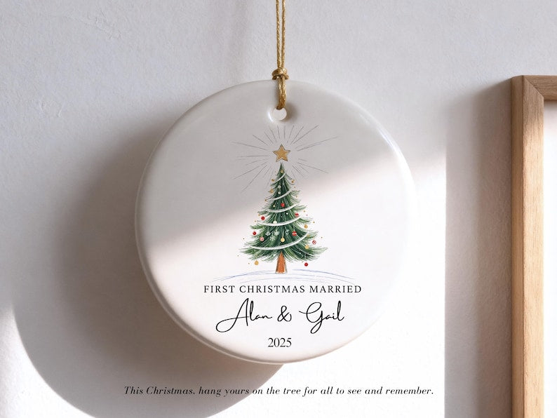 First Christmas Married Ornament – Mr and Mrs Ornament product image 8
