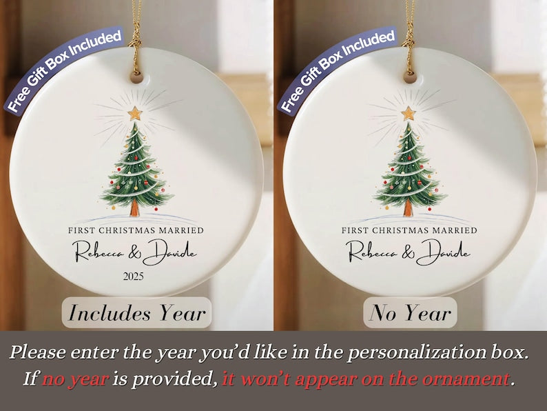 First Christmas Married Ornament – Mr and Mrs Ornament product image 6