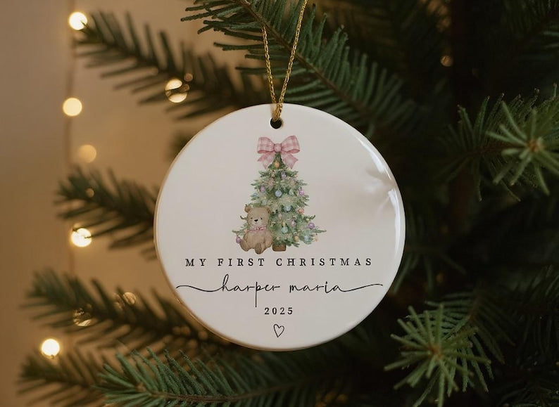 Personalized Baby Girl First Christmas Ornament product image 6