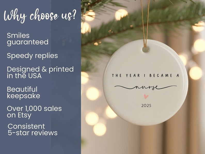 Nurse Graduation Ornament – Personalized 2026 Nursing Gift product image 6