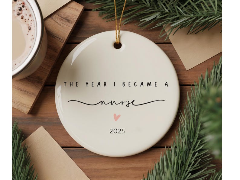 Nurse Graduation Ornament – Personalized 2026 Nursing Gift personalized acrylic Christmas ornament