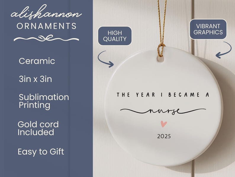 Nurse Graduation Ornament – Personalized 2026 Nursing Gift product image 2
