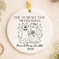 Personalized Cat Wedding Ornament – Funny Meowwied Gift for Cat Lovers personalized Christmas ornament