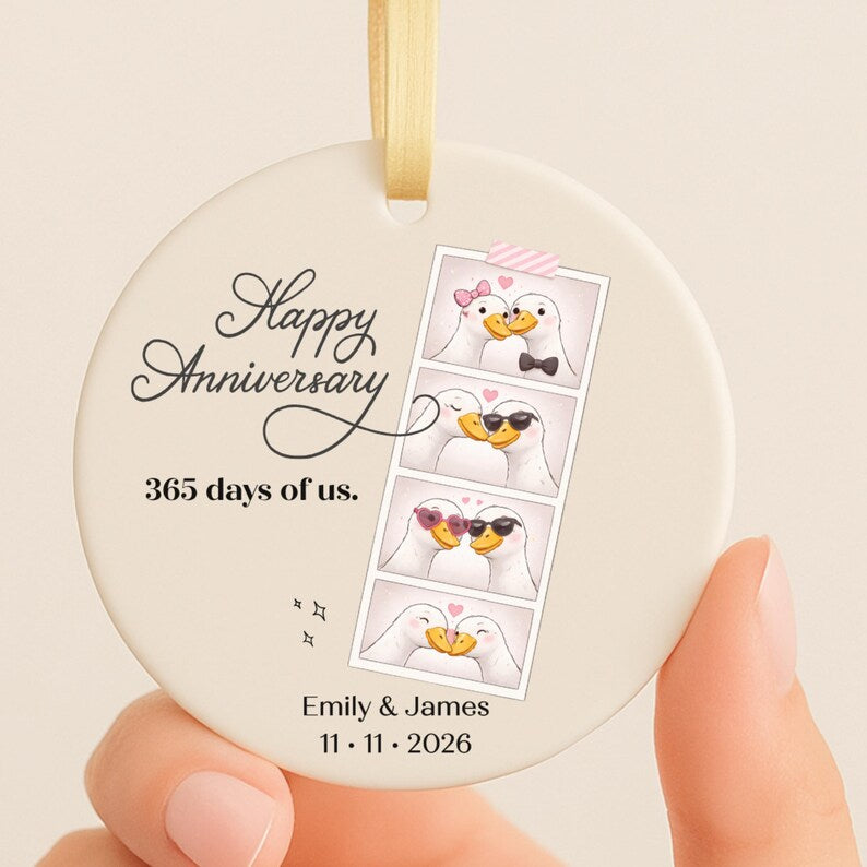 First Anniversary Ornament – Photobooth Wedding Anniversary Gift for Couples product image 5