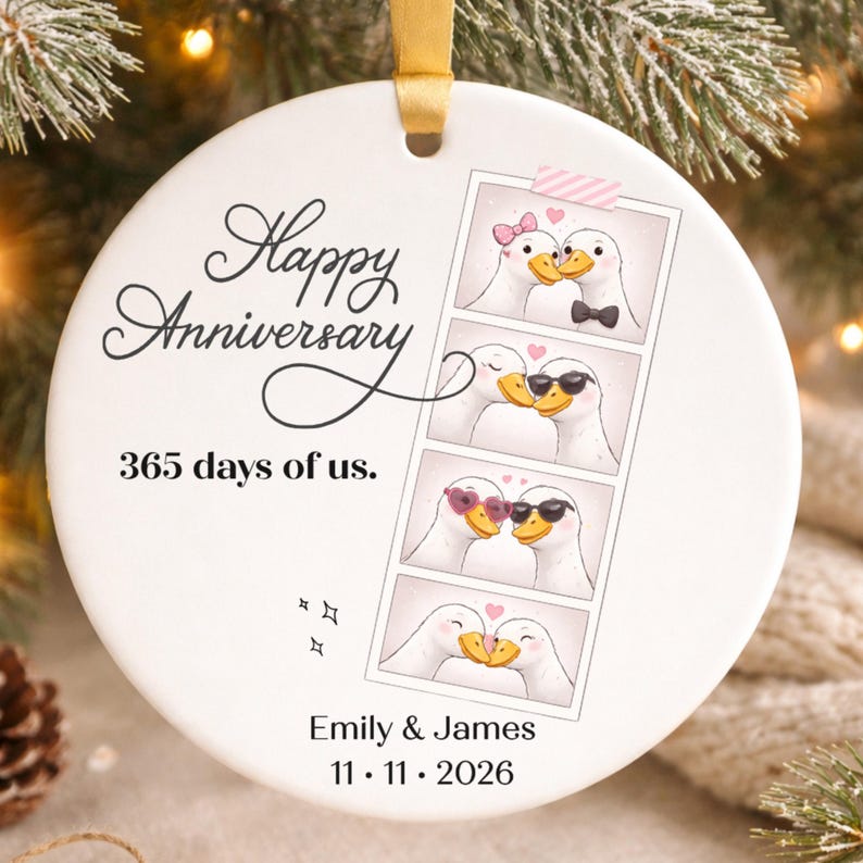 First Anniversary Ornament – Photobooth Wedding Anniversary Gift for Couples product image 8