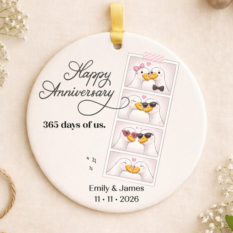 First Anniversary Ornament – Photobooth Wedding Anniversary Gift for Couples product image 3