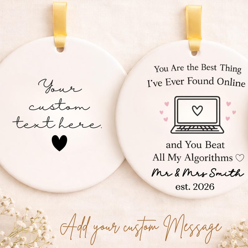 Met Online Ornament – Cute Gift for Fiancé Fiancée product image 3