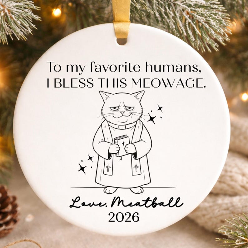 Personalized Cat Wedding Ornament – Funny Wedding Gift from Cat product image 9