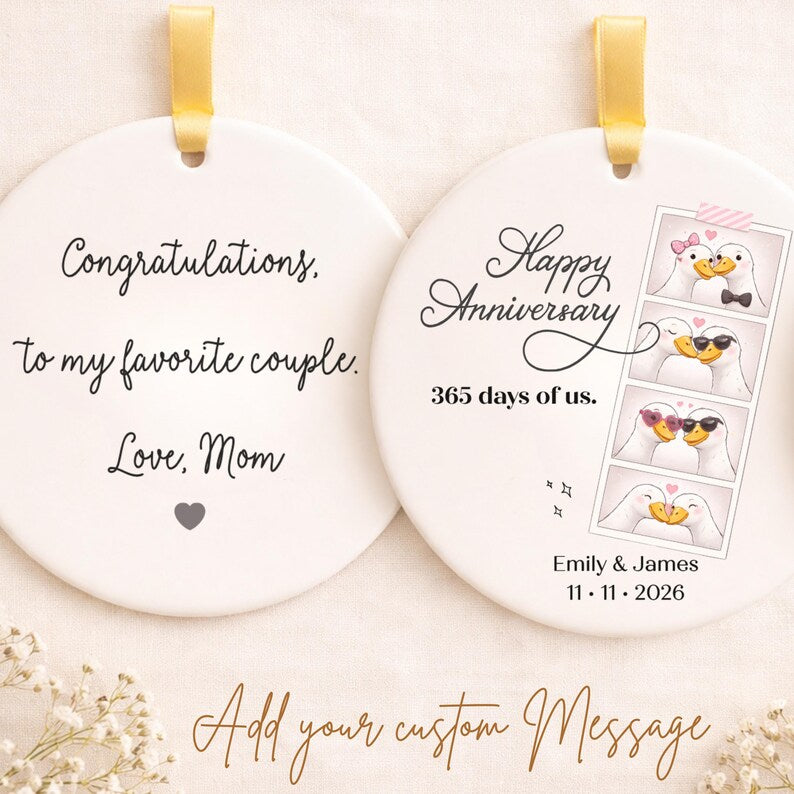 First Anniversary Ornament – Photobooth Wedding Anniversary Gift for Couples product image 6