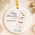 First Anniversary Ornament – Photobooth Wedding Anniversary Gift for Couples personalized Christmas ornament