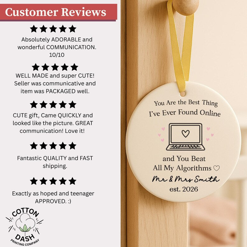 Met Online Ornament – Cute Gift for Fiancé Fiancée product image 10