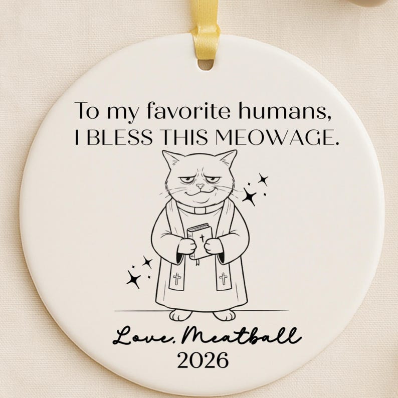 Personalized Cat Wedding Ornament – Funny Wedding Gift from Cat product image 7