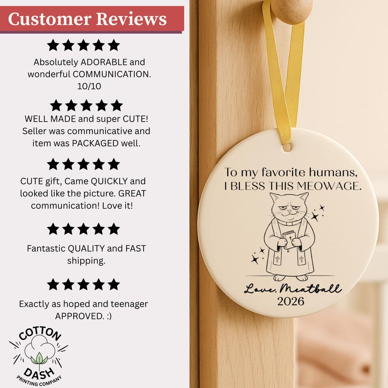 Personalized Cat Wedding Ornament – Funny Wedding Gift from Cat product image 10