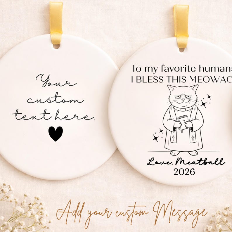 Personalized Cat Wedding Ornament – Funny Wedding Gift from Cat product image 2