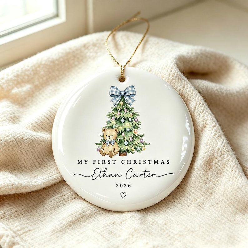 Personalized Baby Girl First Christmas Ornament product image 2