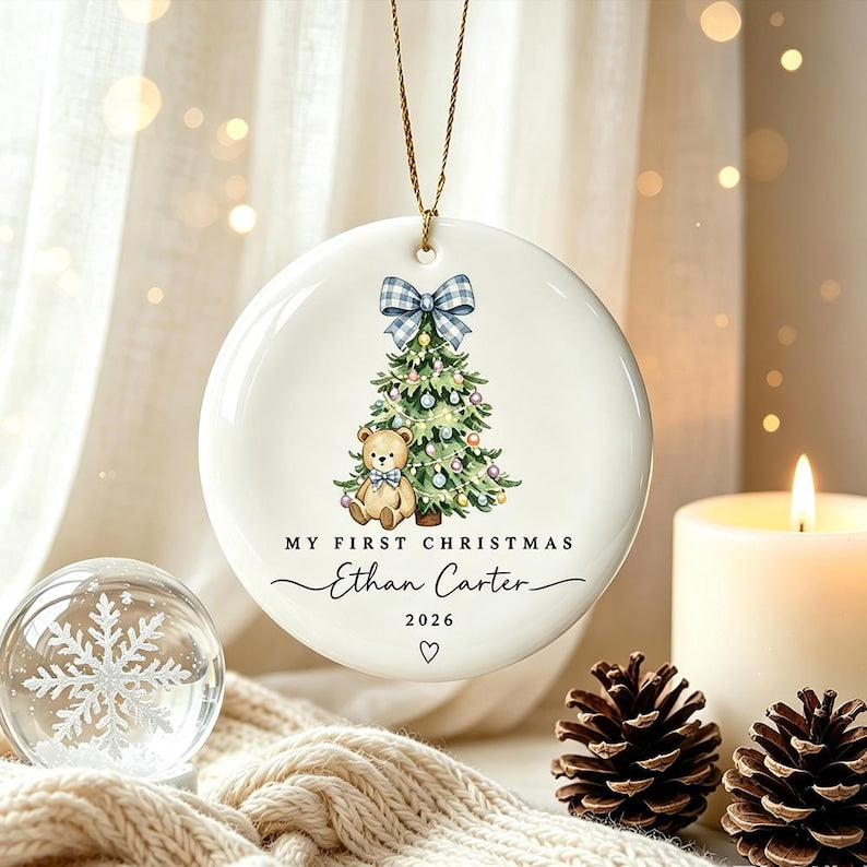 Personalized Baby Girl First Christmas Ornament product image 7