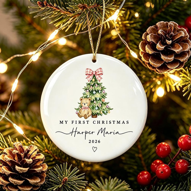 Personalized Baby Girl First Christmas Ornament product image 8