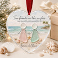 Personalized Best Friend Ornament – True Friends Are Like Sea Glass Ornament personalized acrylic Christmas ornament