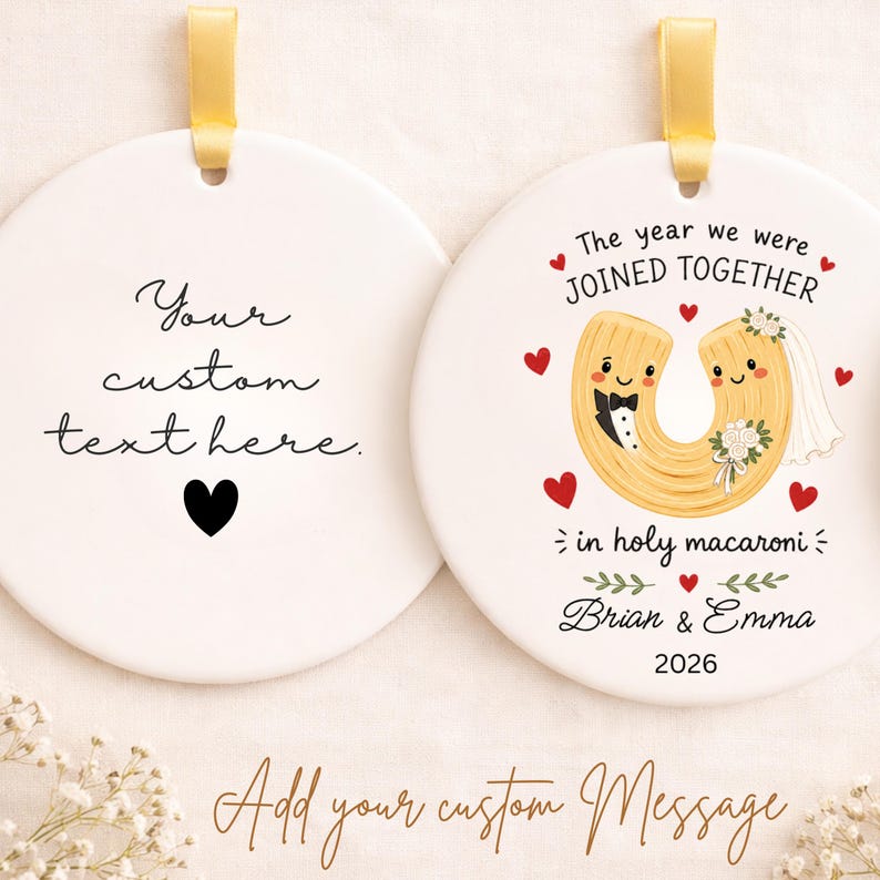 Custom Couple Wedding Gift | Personalized Newlywed Keepsake Wedding Day | First Christmas Marri product image 6