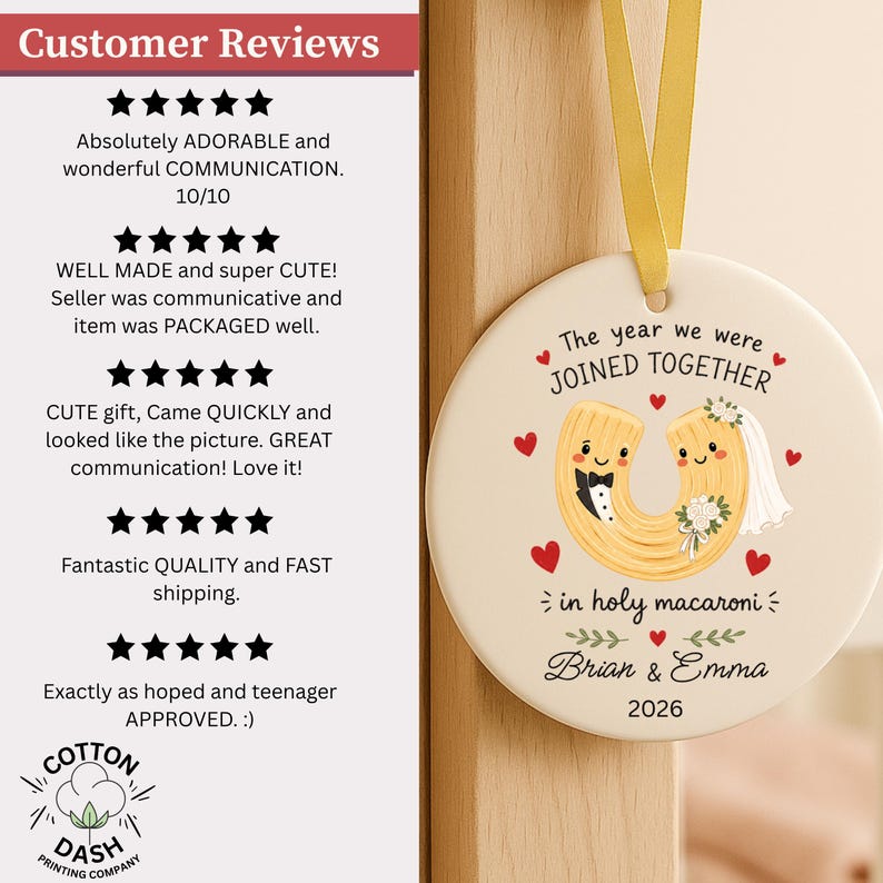 Custom Couple Wedding Gift | Personalized Newlywed Keepsake Wedding Day | First Christmas Marri product image 13