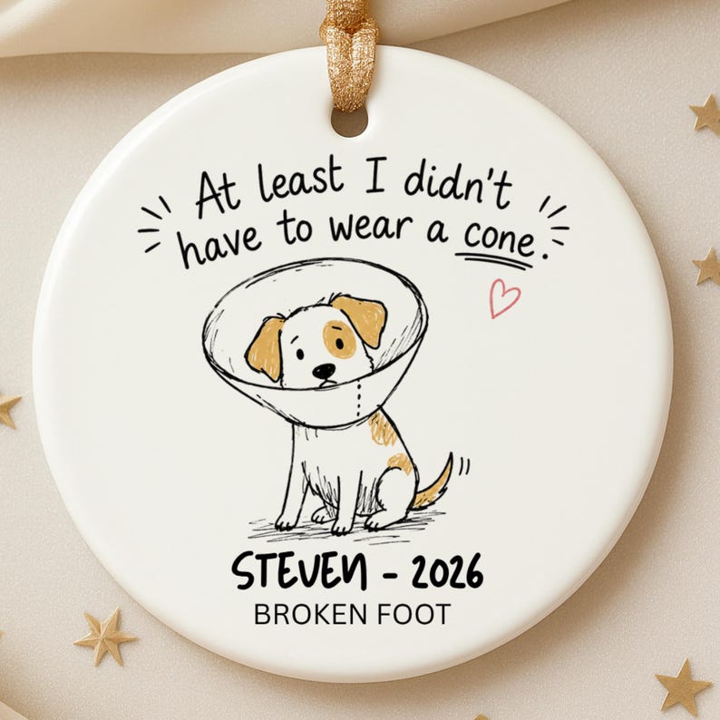 Funny Surgery Recovery Ornament Personalized | Surgery Gift for Dog Lover | Injury Recovery Gif product image 8