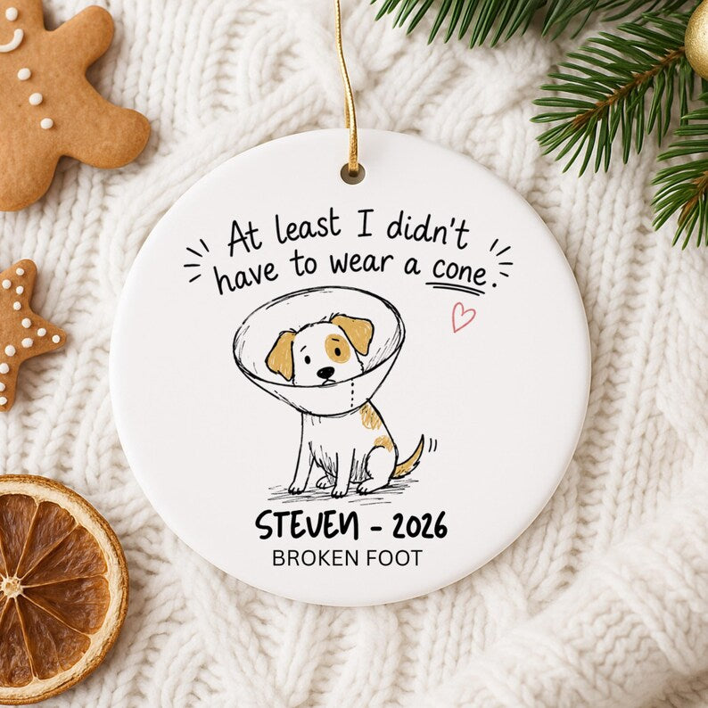Funny Surgery Recovery Ornament Personalized | Surgery Gift for Dog Lover | Injury Recovery Gif product image 10
