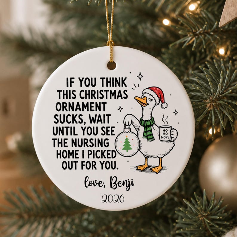 Funny Christmas Gift for Mom or Dad | Personalized Gag Ornament for Parents | Funny Family Chri product image 11