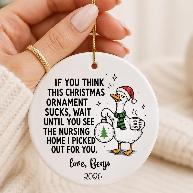 Funny Christmas Gift for Mom or Dad | Personalized Gag Ornament for Parents | Funny Family Chri personalized Christmas ornament